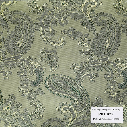 P01.022 Luxury Jacquard Lining - Xám Hoa Văn